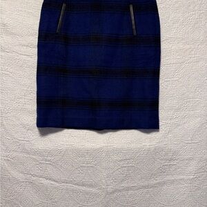 Talbots Blue and Black Pencil Skirt